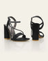 Dusk Black High Heels with Rhinestone Straps – Essence by Rubina